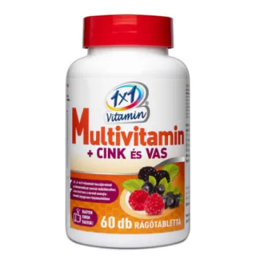 multivitamin+cink+vas rágótabletta 60 db