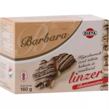 gluténmentes kajszis kakaós vaníliás linzer 150 g