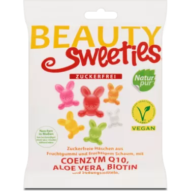 Beauty Sweeties cukormentes vegán gumicukor nyuszik 125 g