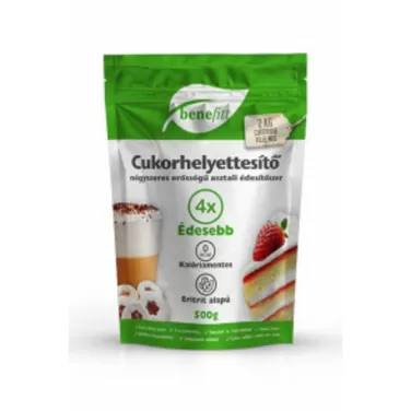 cukorhelyettesítő (eritrit-stevia-szukralóz) 4x erősségű 500g