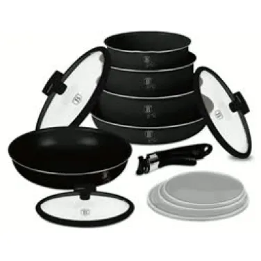 12 részes edénykészlet, Matte Black Collection (NEW) (BH/8248)