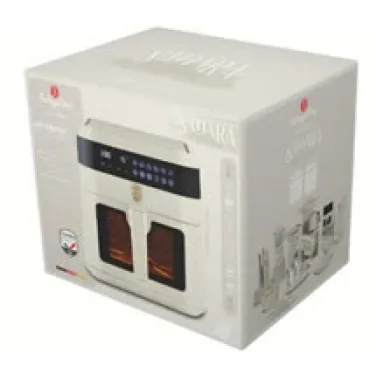 Forró levegős fritőz, 6,3 L, átlátszó ablakkal, matt krém (NEW) (BH/9546)