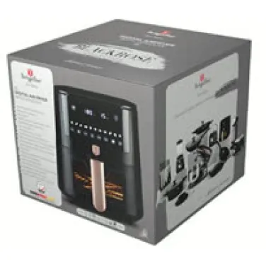 Forró levegős fritőz, 8 L, átlátszó ablakkal, fekete- rose gold (NEW) (BH/9604)