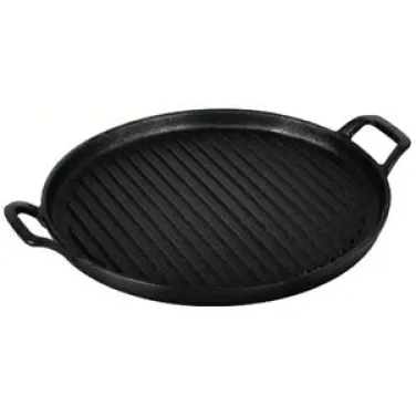 Öntöttvas kerek grill sütőlap, 30 cm, fekete  (LP-BH-191)
