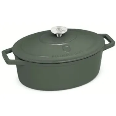 Ovális öntöttvas pecsenyesütő, 30 cm, zöld (NEW) (BH/6545)