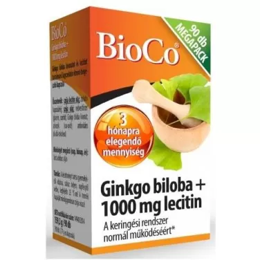 Gingko biloba+lecitin 1000mg tabletta 90 db