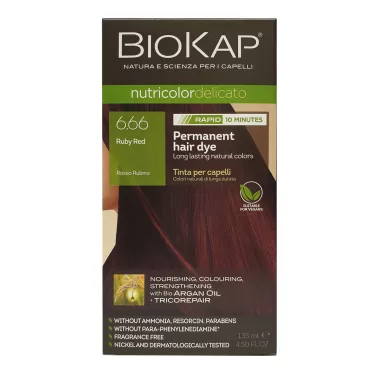nutricolor rapid tartós hajfesték nr 6.66 ruby red 135 ml