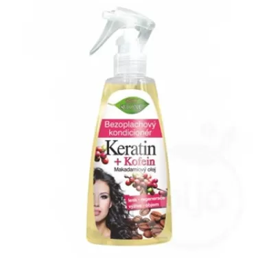 cosmetics keratin+koffein+makadámiamagolaj öblítés nélküli kondícionáló spray 260 ml