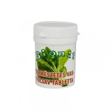 természetes vas-folsav tabletta 90 db