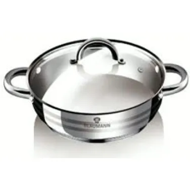Alacsony lábas fedővel, 22 cm, Gourmet Line (BL-1002A)