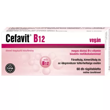 Cefavit b12 vegán rágótabletta 60db