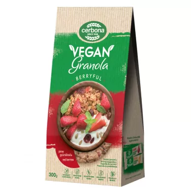 vegán granola müzli piros gyümölcsös 300 g