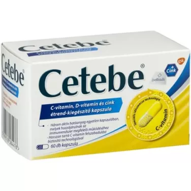 Cetebe Immuntrio c vitamin+d-vitamin+cink kapszula 60 db