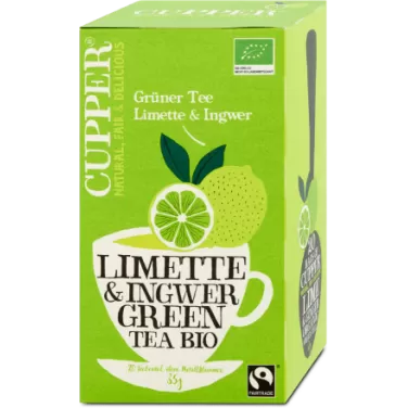 bio lime&ginger lime-gyömbér zöld tea 20 db 35 g