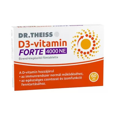 Dr.Theiss d3-vitamin forte étrend-kiegészítő filmtabletta 4000ne 60 db