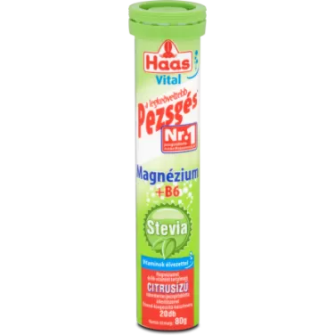 Pezsgőtabletta stevia mg+b6 80 g