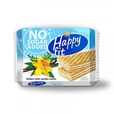 Happy fit vaníliás ostyaszelet hozzáadott cukor nélkül 95 g