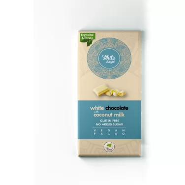 paleo white delight fehér tábla édesítőszerekkel 80 g