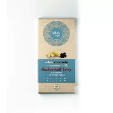paleo white delight fehér tábla feketeribizlivel 80 g