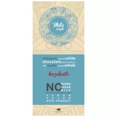 paleo white delight fehér tábla mogyoróval 80 g
