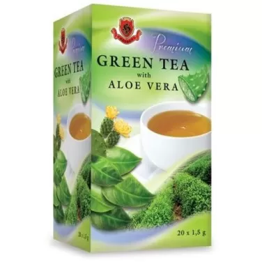prémium tea zöldtea aloe verával 20x1,5g 30 g