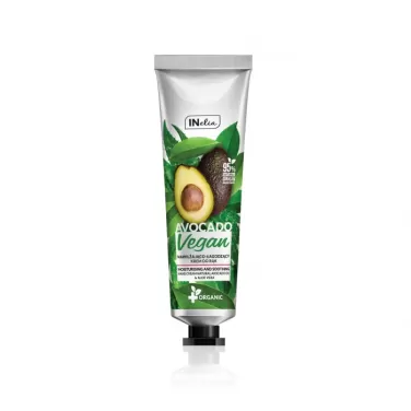 Inelia vegan kézkrém hidratáló-bőrnyugtató avokádó és aloe vera kivonattal 100 ml
