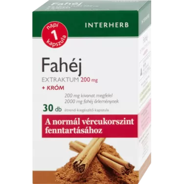 napi 1 fahéj extraktum 200mg+króm kapszula 30db