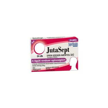 Jutasept eper-szeder-mentol ízű szopogató tabletta 24 db