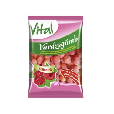K. Vital varázsgömb cukormentes extrudált kukoricagolyó málna ízű 20 g