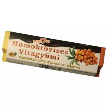 homoktövises vitagyümi zabszelet étcsokoládéval mártva 30 g