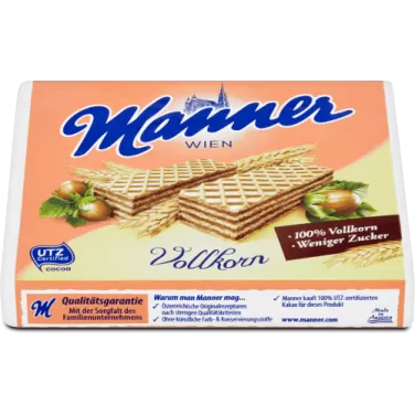Manner vollkorn teljes kiőrlésű mogyorós ostya 75 g