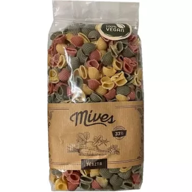 Míves vegan tojás nélküli zöldséges száraztészta - csíkos kosárka 400g