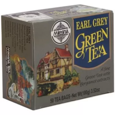 Mlesna earl grey zöld tea 50x2g 100 g