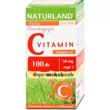 c-vitamin 50mg narancs ízű rágótabletta gyerekeknek 100db
