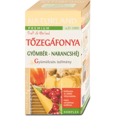 gyümölcstea tőzegáfonya-gyömbér narancshéj 20x2g 40 g