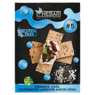 naturpro lapkenyér gluténmentes burgonyapehellyel, szezámos, chiás, andoki sóval 150 g