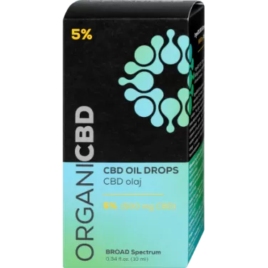 OrganiCBD cbd olaj 5% 500mg 10 ml
