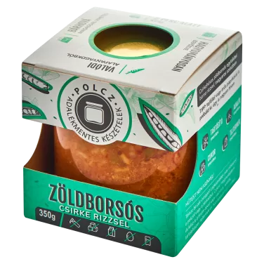 zöldborsós csirke rizzsel adalékmentes készétel 350 g