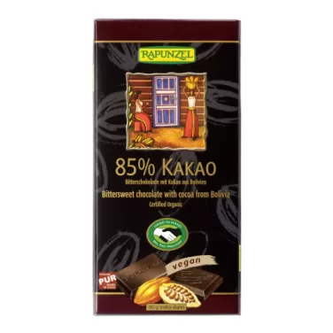 Bio keserűcsokoládé 85% 80 g