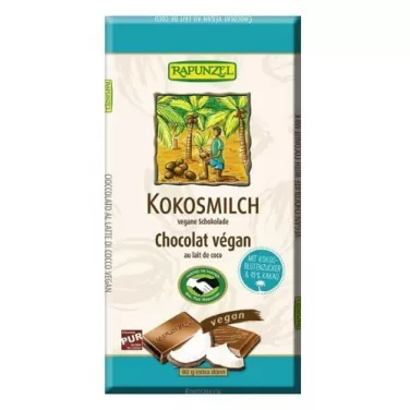 bio kókusztejes csokoládé kókuszvirág cukorral 80 g