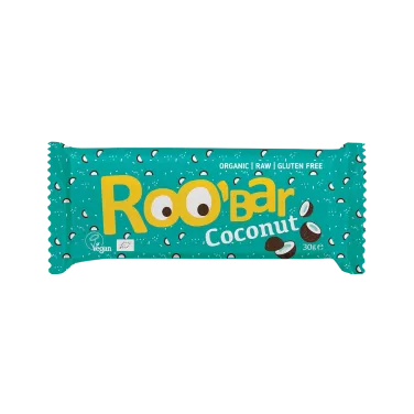 Roobar 100% raw bio gyümölcsszelet chia mag-kókusz 30 g