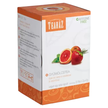 Teaház eper narancs ízű tea filteres 40 g