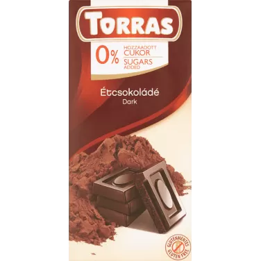 gluténmentes étcsokoládé cukor nélkül 75 g