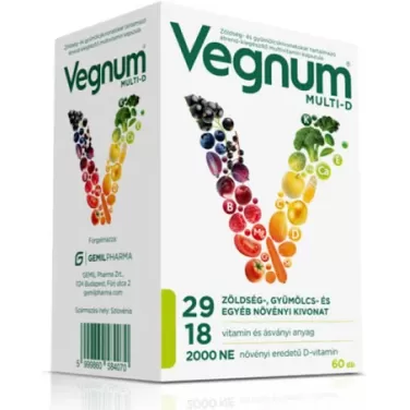 Vegnum multi-d étrendkiegészítő multivitamin kapszula 60 db