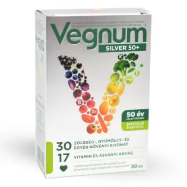 Vegnum silver 50+ étrendkiegészítő multivitamin kapszula 30 db