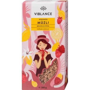 ropogós müzli málna&chia 300 g