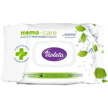 Violeta nedves toalett papír hemocare aranyeres tünetek kezelésének kiegészítésére 60 db
