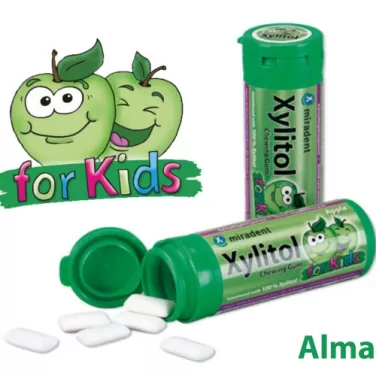 Xylitol kids gyermek rágógumi alma íz 30 db