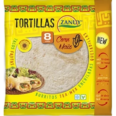 Zanuy kukorica tortilla 20 cm 315 g